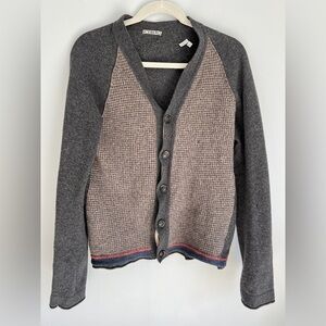 207 Vintage ICEBERG Made in Italy Wool Cashmere Sweater Cardigan Medium Flawed